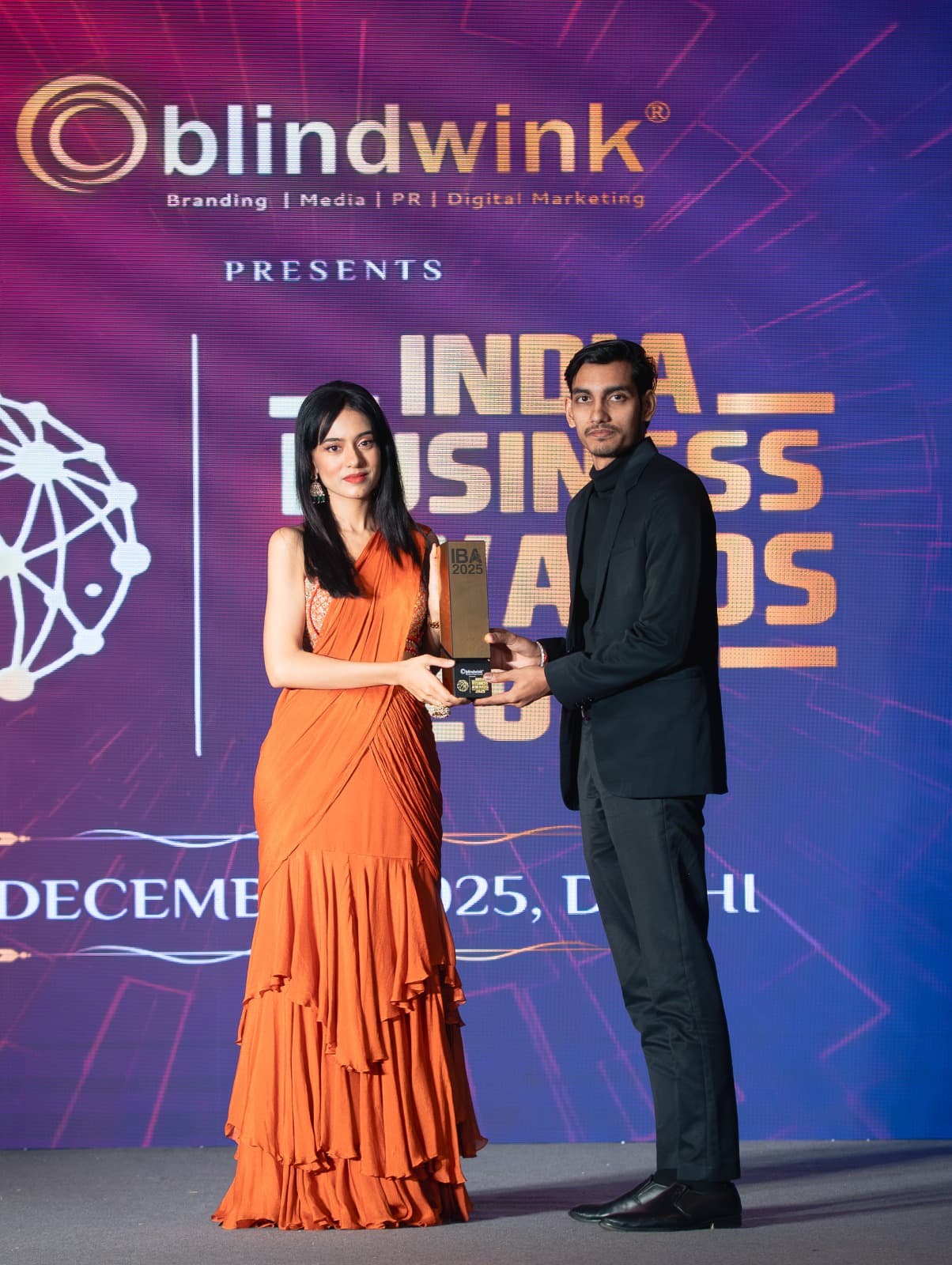 Rahul Kumar Singh receiving India Business Awards 2025